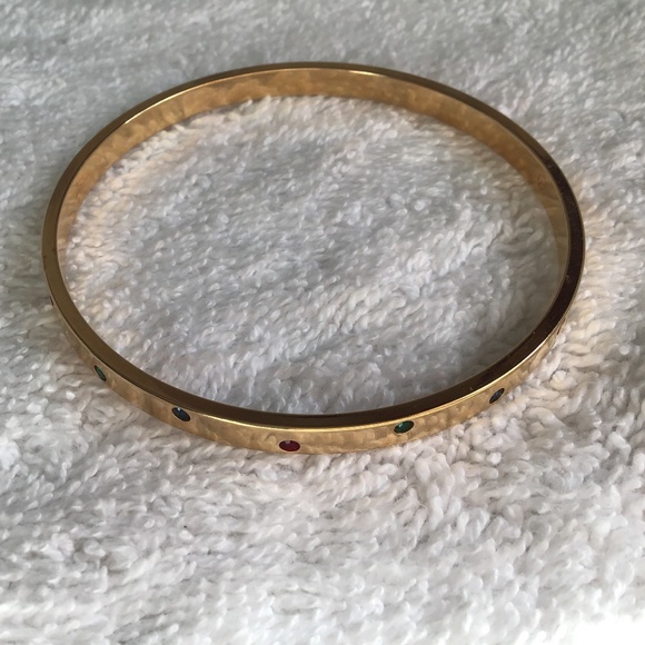 Swarovski bangle with three colour crystals - Picture 4 of 5